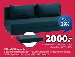 JYSK NORSMINDE sovesofa, DKK 2000 tilbud