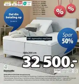 JYSK DUNLOPILLO OSA E300, DKK 32500 tilbud
