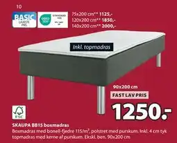 JYSK SKAUPA BB15 boxmadras, DKK 1250 tilbud