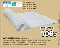 JYSK ADAMSFJORDEN BT40 rullemadras, DKK 100 tilbud