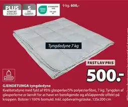 JYSK GJENDETUNGA tyngdedyne tilbud