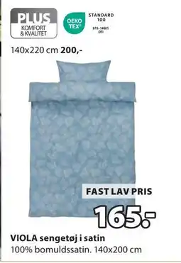 JYSK VIOLA sengetøj i satin, DKK 165 tilbud