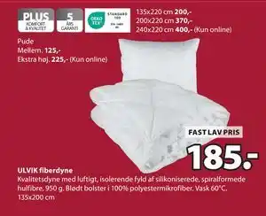 JYSK ULVIK fiberdyne tilbud