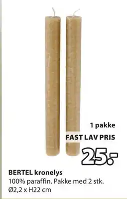 JYSK BERTEL kronelys, DKK 25 tilbud