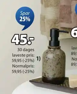 JYSK GESUNDA sæbedispenser, DKK 45 tilbud