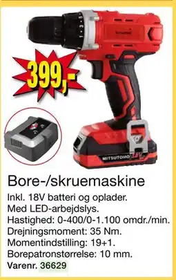 Harald Nyborg Bore-/skruemaskine, DKK 399 tilbud