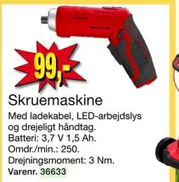 Harald Nyborg Skruemaskine, DKK 99 tilbud