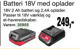 Harald Nyborg Batteri 18V med oplader, DKK 249 tilbud
