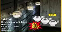 Harald Nyborg Solcellelampe til hegn, DKK 80 tilbud