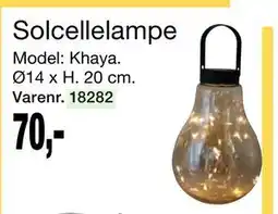 Harald Nyborg Solcellelampe, DKK 70 tilbud