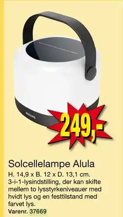 Harald Nyborg Solcellelampe Alula, DKK 249 tilbud