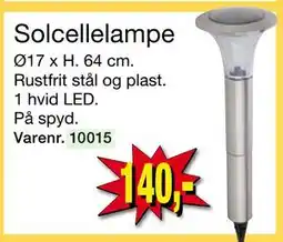 Harald Nyborg Solcellelampe, DKK 140 tilbud