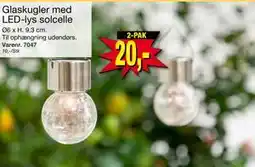 Harald Nyborg Glaskugler med LED-lys solcelle, DKK 20 tilbud
