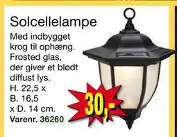 Harald Nyborg Solcellelampe, DKK 30 tilbud