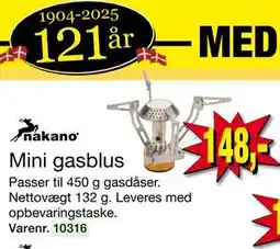 Harald Nyborg Mini gasblus, DKK 148 tilbud