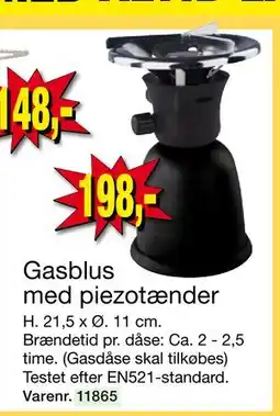 Harald Nyborg Gasblus med piezotænder, DKK 198 tilbud
