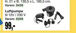 Harald Nyborg Luftpumpe til 12V / 230 V, DKK 99 tilbud