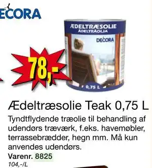Harald Nyborg Ædeltræsolie Teak 0,75 L, DKK 78 tilbud