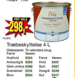 Harald Nyborg Træbeskyttelse 4 L, DKK 298 tilbud