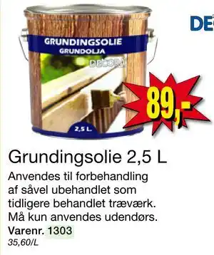 Harald Nyborg Grundingsolie 2,5 L, DKK 89 tilbud