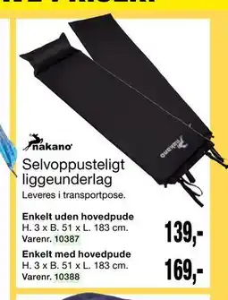Harald Nyborg Selvoppusteligt liggeunderlag tilbud