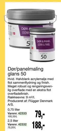 Harald Nyborg Dør/panelmaling glans 50 tilbud