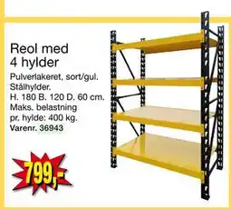 Harald Nyborg Reol med 4 hylder, DKK 799 tilbud