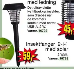 Harald Nyborg Insektfanger 2-i-1 med solar, DKK 59 tilbud
