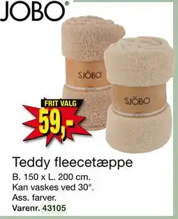 Harald Nyborg Teddy fleecetæppe, DKK 59 tilbud