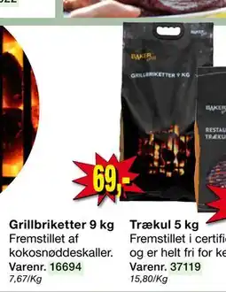 Harald Nyborg Grillbriketter 9 kg, DKK 69 tilbud