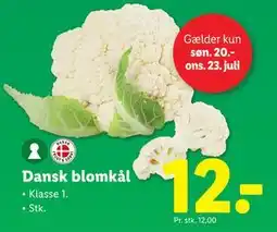 Lidl Dansk blomkål, DKK 12 tilbud