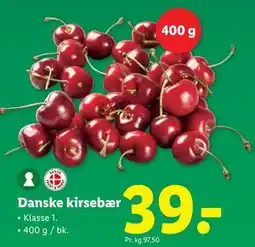 Lidl Danske kirsebær, DKK 39 tilbud