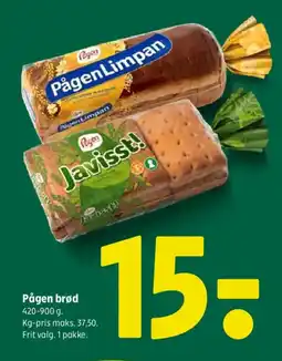 Coop 365 Pågen Limpan tilbud