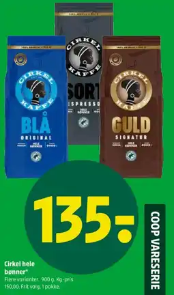 Coop 365 Cirkel hele bønner* tilbud
