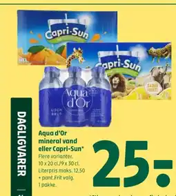 Coop 365 Aqua d'Or mineral vand eller Capri-Sun* tilbud