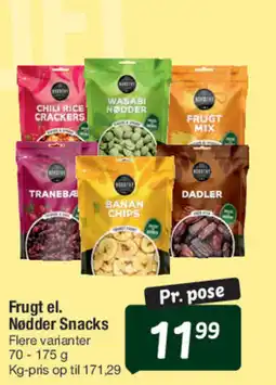 Fakta Tyskland Frugt el. Nødder Snacks Flere varianter tilbud
