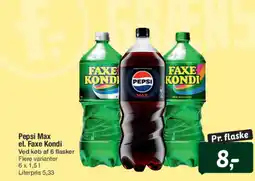 Fakta Tyskland Pepsi Max el. Faxe Kondi tilbud