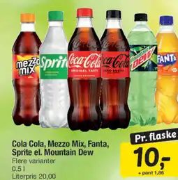 Fakta Tyskland Cola Cola, Mezzo Mix, Fanta, Sprite el. Mountain Dew tilbud