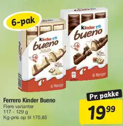 Fakta Tyskland Ferrero Kinder Bueno tilbud