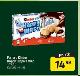 Fakta Tyskland Ferrero Kinder Happy Hippo Kakao tilbud