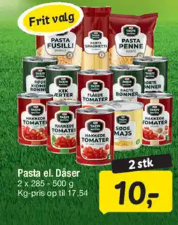 Fakta Tyskland Pasta el. Dåser tilbud