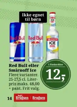 Dagli'Brugsen Red Bull eller Smirnoff Ice tilbud