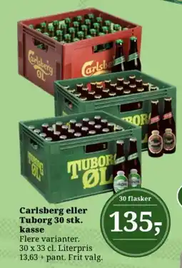 Dagli'Brugsen Carlsberg eller Tuborg 30 stk. kasse tilbud