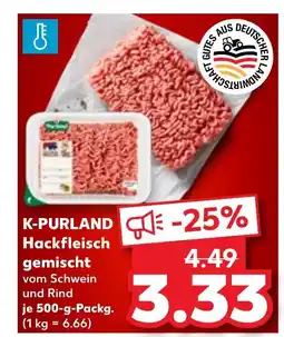 Kaufland K-PURLAND Hackfleisch gemischt vom Schwein tilbud