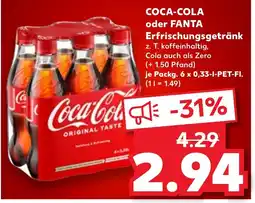 Kaufland COCA-COLA oder FANTA Erfrischungsgetränk tilbud