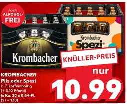 Kaufland KROMBACHER Pils oder Spezi tilbud