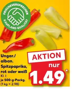 Kaufland Ungar./ alban. Spitzpaprika, rot oder weiß tilbud