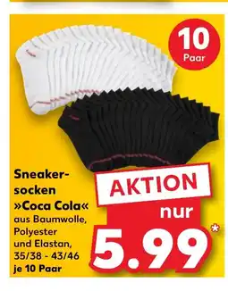 Kaufland Sneaker- socken >>>Coca Cola<< tilbud