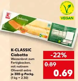 Kaufland K-CLASSIC Ciabatta tilbud