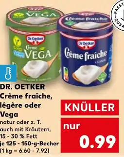 Kaufland DR. OETKER Crème fraîche, légère oder tilbud